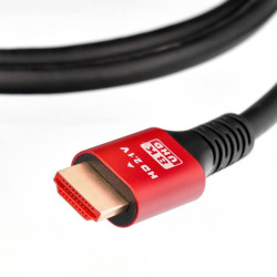 Kabel HDMI - HDMI 2.1 Full HD UHD 1080p 3D High Speed 4K Ready TV dekoder konsola PS5 Xbox laptop gold złote wtyki - przewód 3m