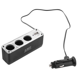 Rozgałęźnik zapalniczki na 3 gniazda + USB