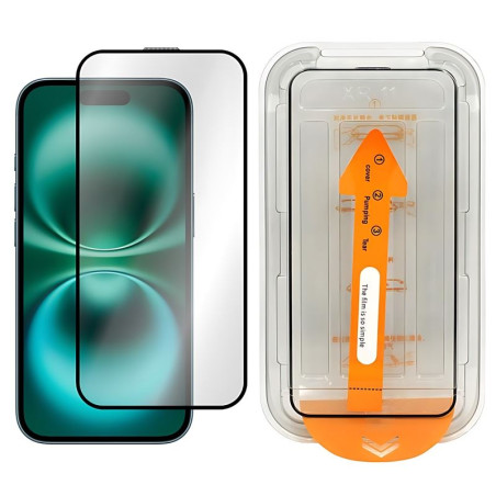 9D SZKŁO do iPhone 12 / 12 Pro ŁATWY MONTAŻ czarne