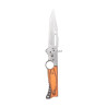 Nóż sprężynowy z drewnianą rączką 24,5cm + etui