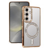 Etui MagSafe Bling na telefon Samsung Galaxy A26 5G A266 / A17 5G A176 / A17 4G A175 złote