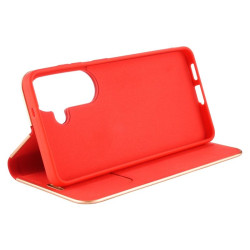 Etui Flip Vennus na telefon Samsung Galaxy S24 5G S921 czerwone