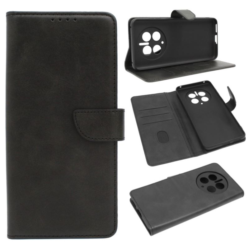 Etui Smart Leather na telefon Huawei Mate 50 Pro Draco-L29 czarne