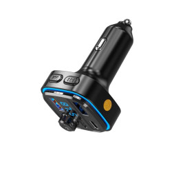 Transmiter FM bluetooth samochodowy + ładowarka samochodowa 2 x USB Typ A USB-A PD Power Delivery USB Typ C USB-C BT TR16