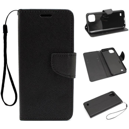 Etui Fancy Diary na telefon Realme C11 2021 / C20 czarne