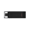Pendrive Kingston DataTraveler 70 128GB USB-C czarny | Szybki transfer danych | pendrajw pamięć przenośna