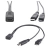 Adapter USB-C podwójny typ C micro USB 30cm czarny