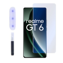 9H SZKŁO hartowane na telefon Realme GT 6 5G RMX3851 / GT 6T 5G RMX3853 / GT Neo 6 5G RMX3852 / GT Neo 6 SE 5G RMX3850 UV+lampa