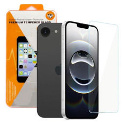 9H SZKŁO hartowane na telefon Apple iPhone 13 A2482 / 13 Pro A2638 / 14 A2882 / 16e A3409 / 17e A3634 pomarańczowe opakowanie