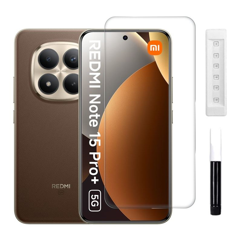 9H SZKŁO hartowane na telefon Xiaomi Redmi Note 15 Pro+ 5G 2510ERA8BG / POCO M8 Pro 5G 2510EPC8BG UV + lampa