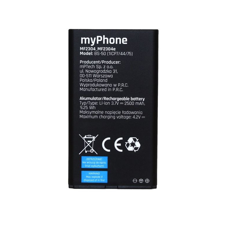 Bateria oryginalna myPhone Halo 4 LTE BS-50 2500 mAh | Oryginał