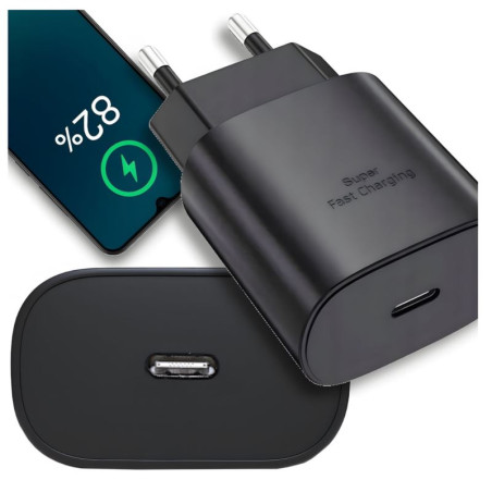 Ładowarka sieciowa USB TYP C Power Delivery QC 3,6A 25W czarna