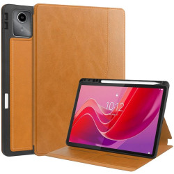 ETUI LEATHER CASE PEN na tablet Lenovo Tab M11 / K11 / K11E 11 10,95" TB330 brązowe z miejscem na rysik