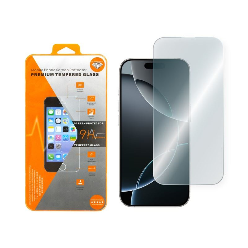 9H SZKŁO hartowane na telefon Apple iPhone 18 Pro / 17 Pro / 17 / 16 Pro pomarańczowe opakowanie