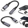 Adapter USB-C na jack 3,5 mm z DAC, szary