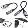 Adapter USB-C na jack 3,5 mm z DAC, szary