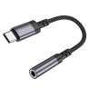 Adapter USB-C na jack 3,5 mm z DAC, szary