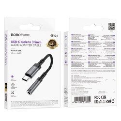 Adapter USB-C na jack 3,5 mm z DAC, szary