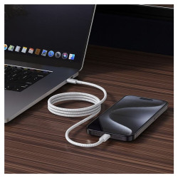 Kabel USB-C PD 60W 2m biały - szybkie ładowanie