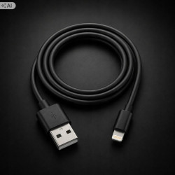 Kabel USB Lightning 1m czarny do iPhone i iPad