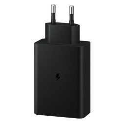 Ładowarka sieciowa PD Power Delivery USB TYP C USB-C x 2 + USB A USB-A QC SZYBKIE ŁADOWANIE 65W do telefonu / tabletu czarna