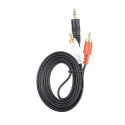 Kabel audio jack 3.5mm do 2xRCA cinch - pozłacane wtyki