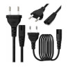 Kabel zasilający euro ósemka 1,5m 2 PIN przewód do RTV AGD audio video zasilaczy