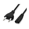 Kabel zasilający euro ósemka 1,5m 2 PIN - przewód do RTV AGD audio video | Sklep online
