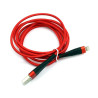 Kabel USB - LIGHTNING 2m czerwony przewód wspierający szybkie ładowanie - nylon HQ