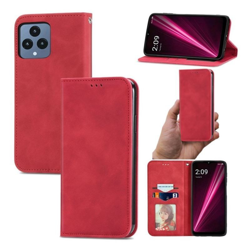 Etui Smart Retro Lite na telefon Google Pixel 11 5G / 11 Pro 5G czerwone