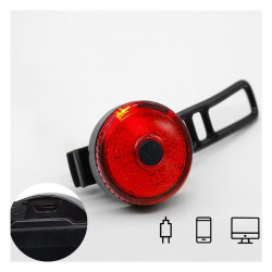 Zestaw lampek rowerowych LED przód tył USB