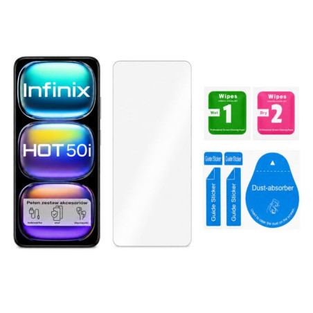9H SZKŁO hartowane na telefon Infinix Hot 50i 4G X6531 / Hot 50 Pro 4G X6881 / Smart 9 4G X6532 / Smart 9 HD 4G X6532C