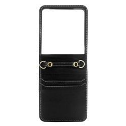 Leather Case Strap do Infinix Zero Flip czarny
