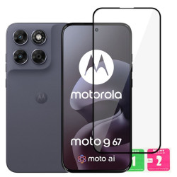 9H SZKŁO hartowane na telefon motorola moto g87 5G XT2621-6 / g77 5G XT2621-4 / g67 5G XT2621-2 FULL 6D CF