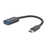 Adapter przejściówka USB Typ C USB-C HOST / USB USB-A na kablu OTG czarny