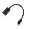 Adapter przejściówka USB Typ C USB-C HOST / USB USB-A na kablu OTG czarny