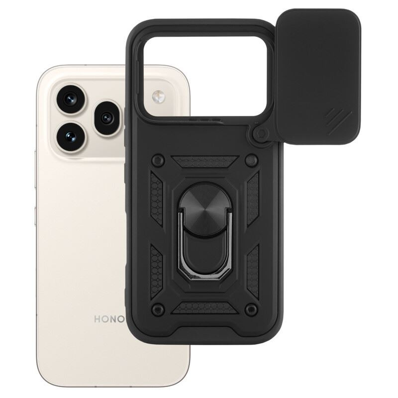 Etui pancerne CamShield Ring na telefon Honor 600 5G VKJ-NX9 / 600 Pro 5G VKP-NX9 czarne