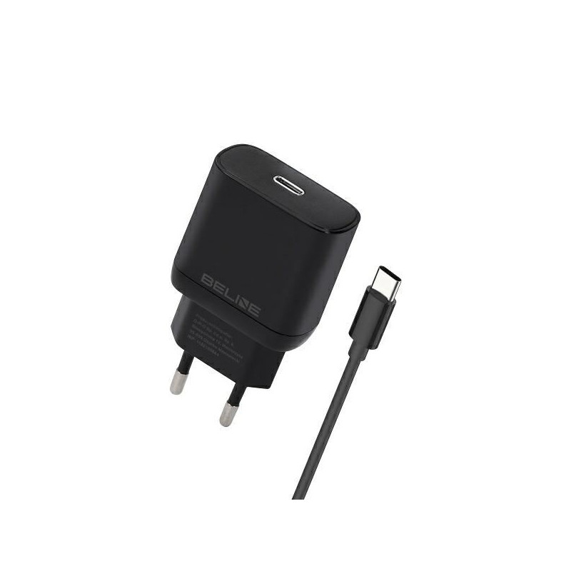 Ładowarka sieciowa USB-C PD Power Delivery 3.0 30W + kabel SZYBKIE ŁADOWANIE czarny przewód
