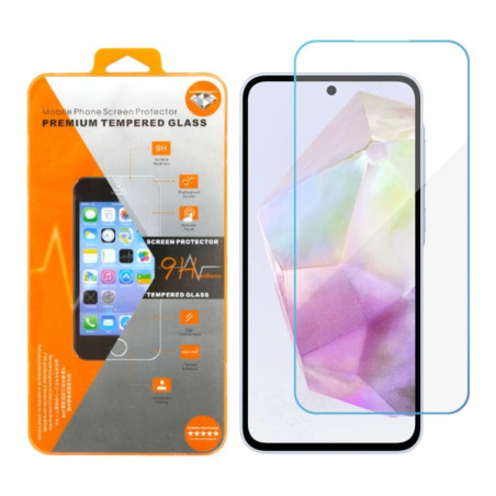 9H SZKŁO hartowane na telefon Samsung Galaxy A36 5G A366 / A56 5G A566 / A37 5G A376 / A57 5G A576 pomarańczowe opakowanie