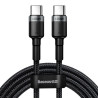 Kabel PD Powe Delivery USB-C - USB-C przewód do ładowania BASEUS 100W 20V 5A 2m czarny