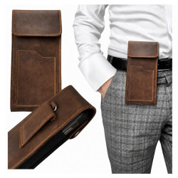 Etui Wsuwka skórzana CRAZY 3D na telefon OPPO Reno 8T 4G CPH2481 XXL brązowa