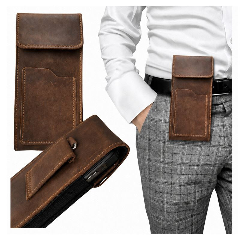 Etui Wsuwka skórzana CRAZY 3D na telefon OPPO Reno 8T 4G CPH2481 XXL brązowa