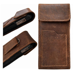 Etui Wsuwka skórzana CRAZY 3D na telefon OPPO Reno 8T 4G CPH2481 XXL brązowa