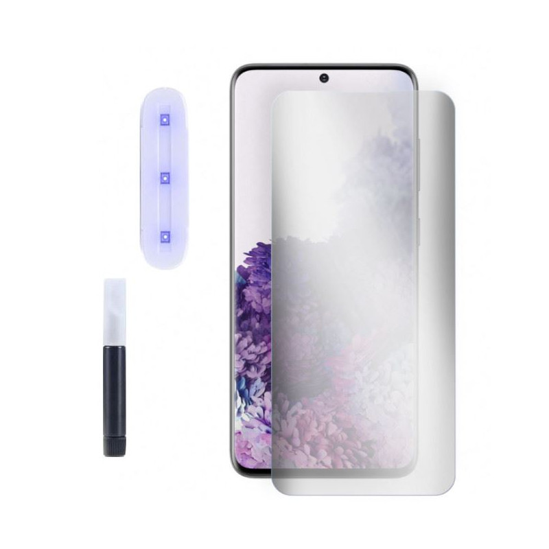 9H SZKŁO hartowane na telefon Samsung Galaxy S20 G980 UV + lampa bezbarwne