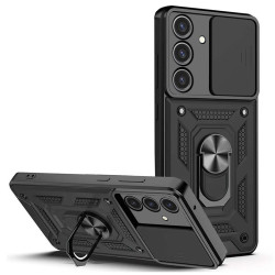 Etui Pancerne CAMSHIELD Ring na telefon Samsung Galaxy A35 5G A356 czarne