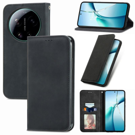 Etui Smart Retro Lite na telefon Xiaomi 17 Ultra 5G 2512BPNDAG czarne