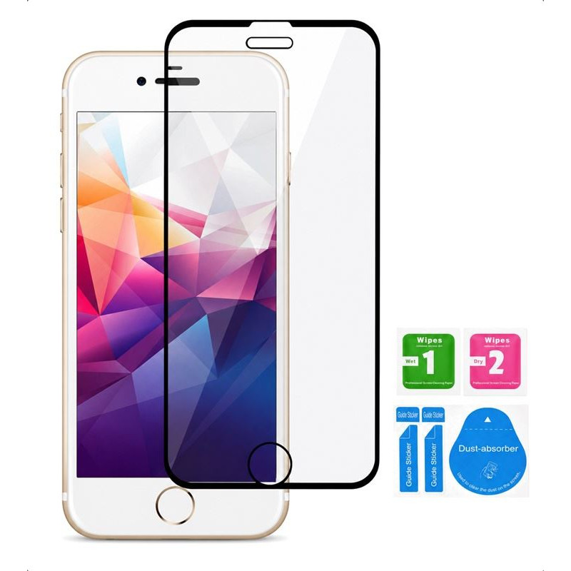 9D SZKŁO hartowane na telefon Apple iPhone 7 / 8 / SE 2020 / 2022 FULL GLUE czarne