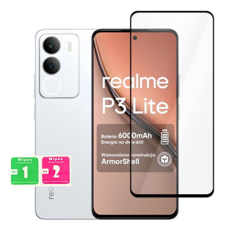 9D SZKŁO hartowane na telefon Realme P3 Lite 4G RMX5300 FULL GLUE