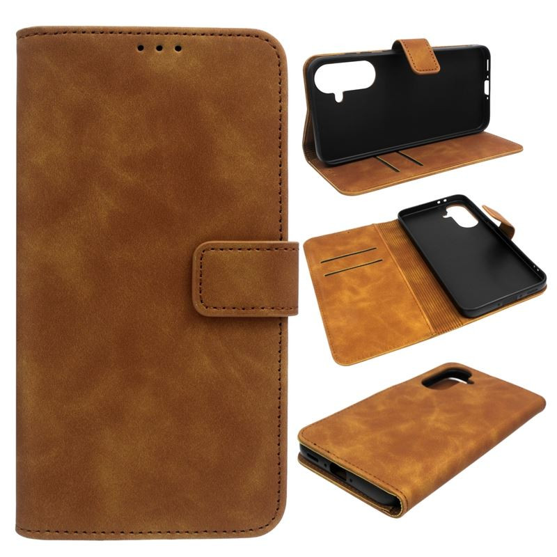 Etui Smart Leather na telefon Samsung Galaxy A27 5G A276 brązowe