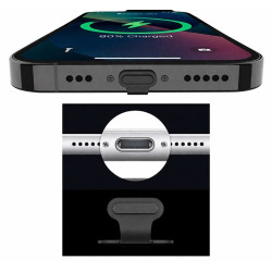 Zatyczka zaślepka portu USB-C czarna z klejem 3M